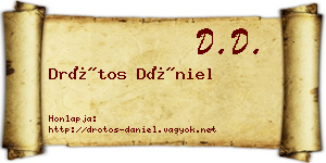 Drótos Dániel névjegykártya